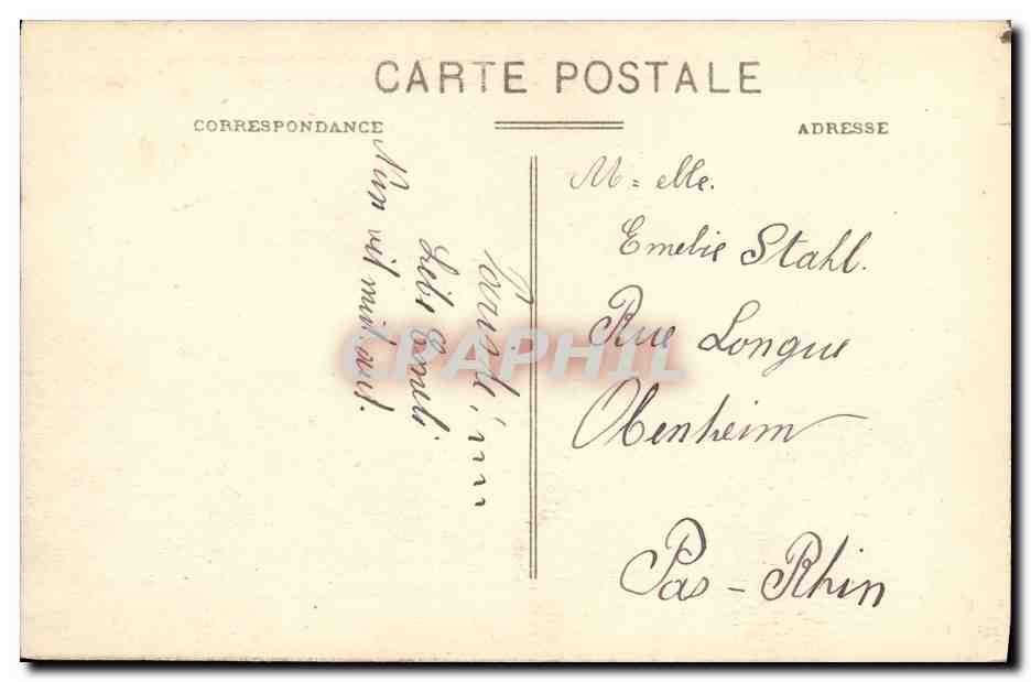 CPA Paris Palais de la Ville de Paris ou Petit Champs Elysees — Verso