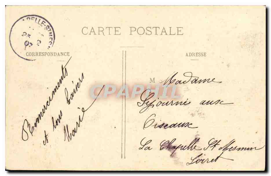 CPA Paris Place de la Concorde et la Seine — Verso