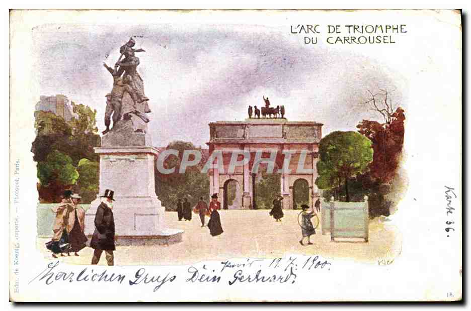 CPA Paris L Arc De Triomphe Du Carrousel 