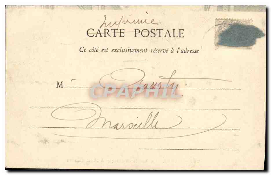 CPA Paris La Rue St Rustique a Montmartre — Verso