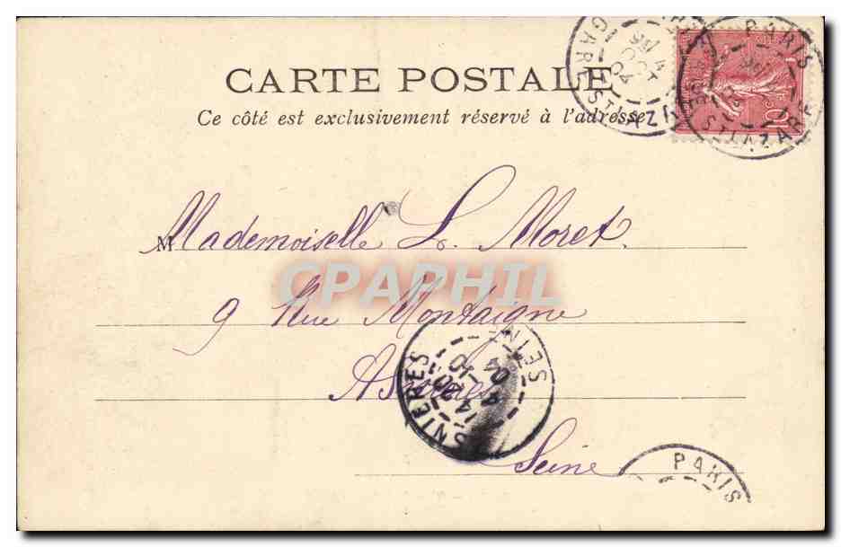 CPA Paris Chambre des L Eglise — Rückseite