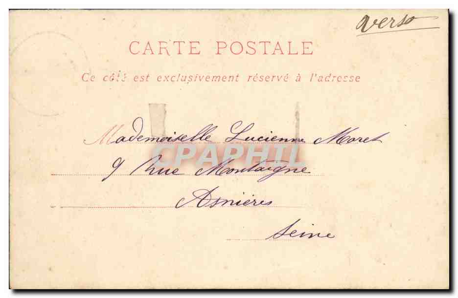 CPA Paris Eglise Saint Vineant de Paul — Rückseite