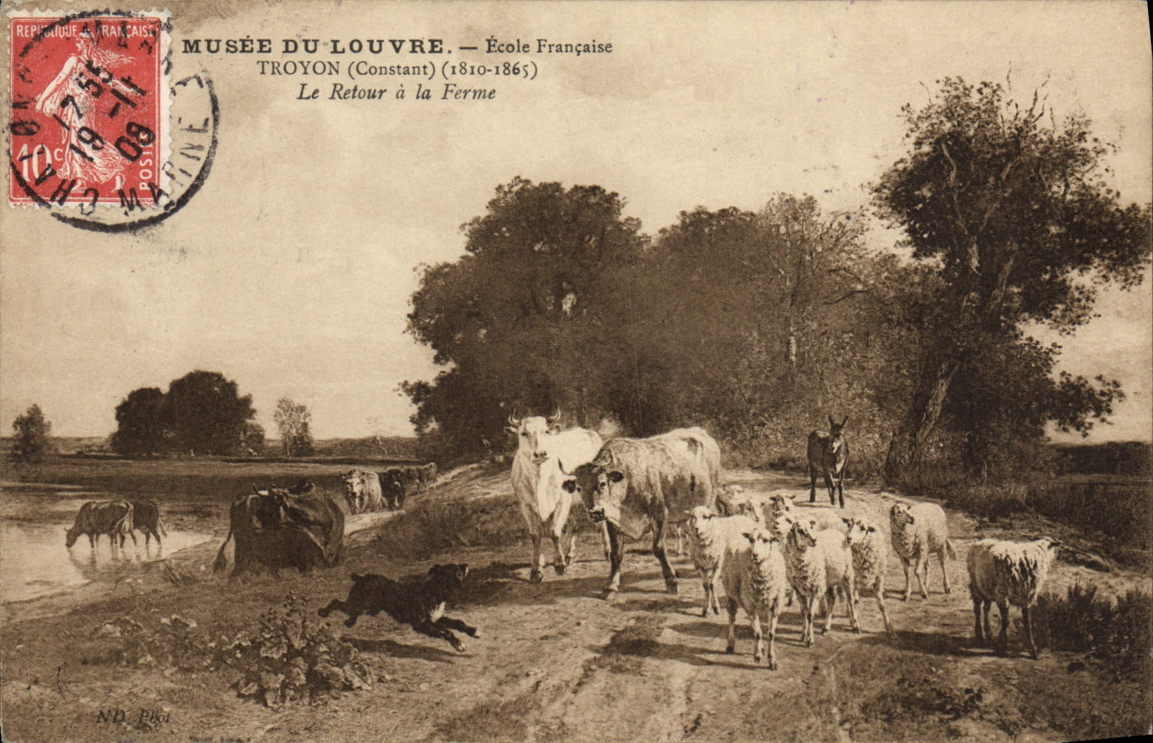 CPA Paris Musee Du Louver Ecole Francaise