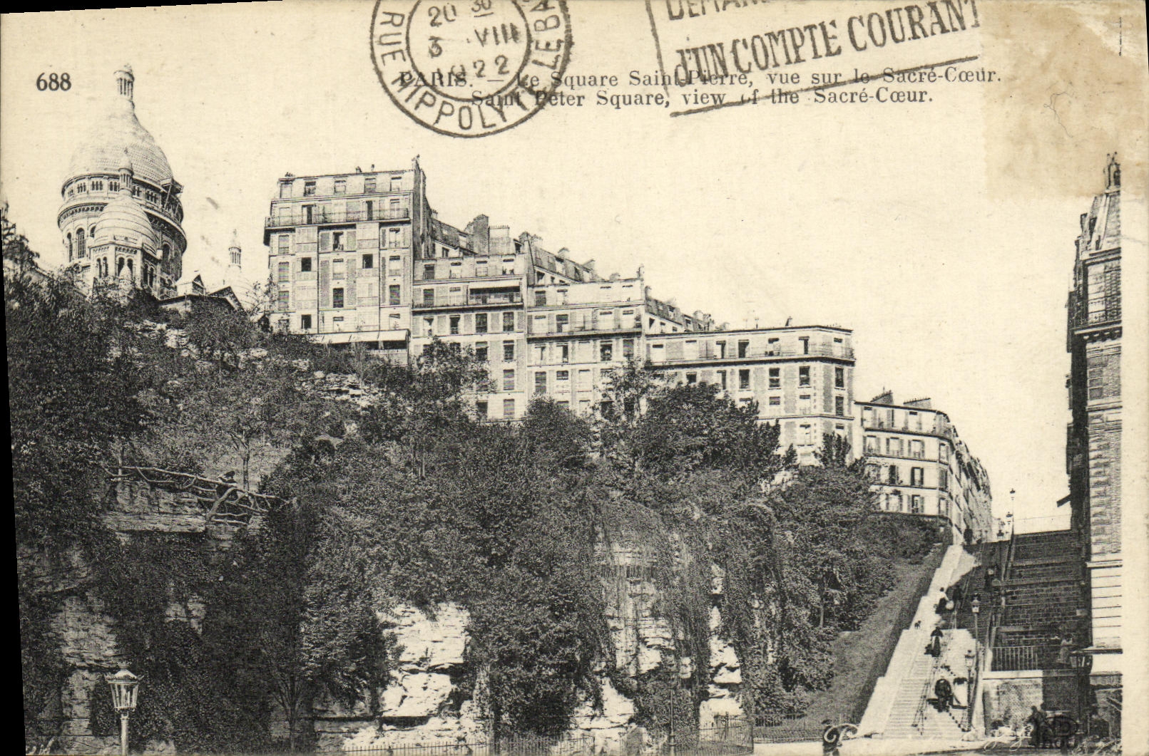 CPA Paris Square Saint Pierre Sacre Coeur 