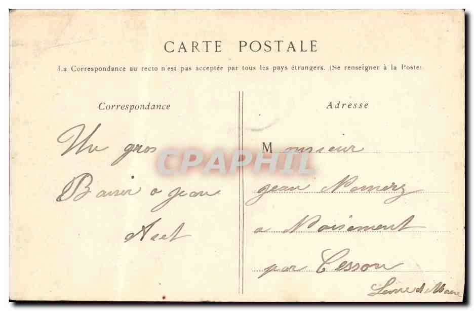 CPA Paris L Eglise St Lambert — Rückseite