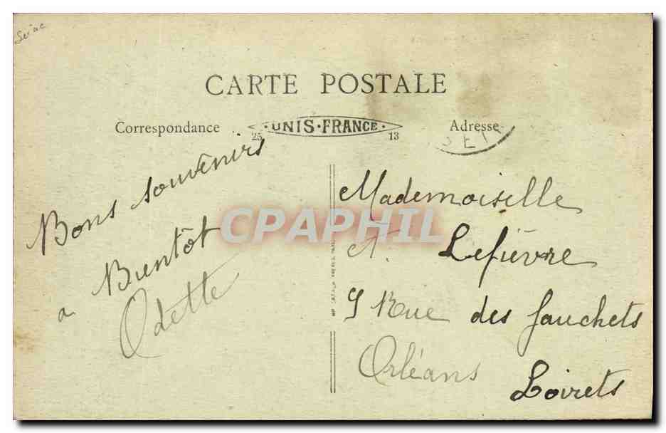 CPA Asnieres Cimetiere des Chiens Tintinge Bouledogue — Rückseite