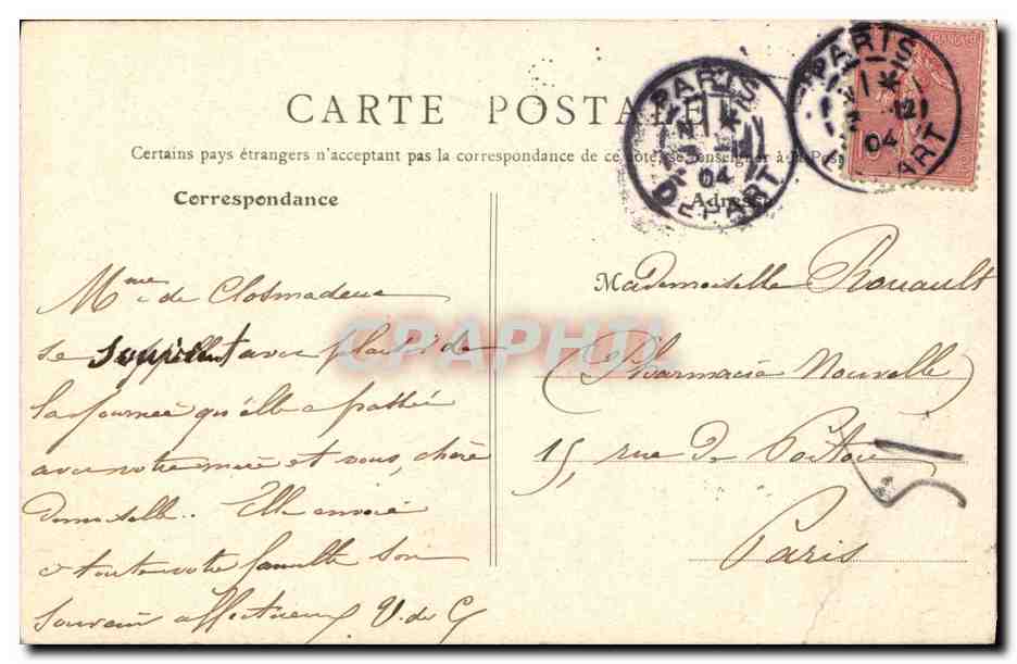 CPA Paris Monument cleve a la Memoire du Sergent Hoff au cimetiere du Pere lachaise Militaria  — Verso