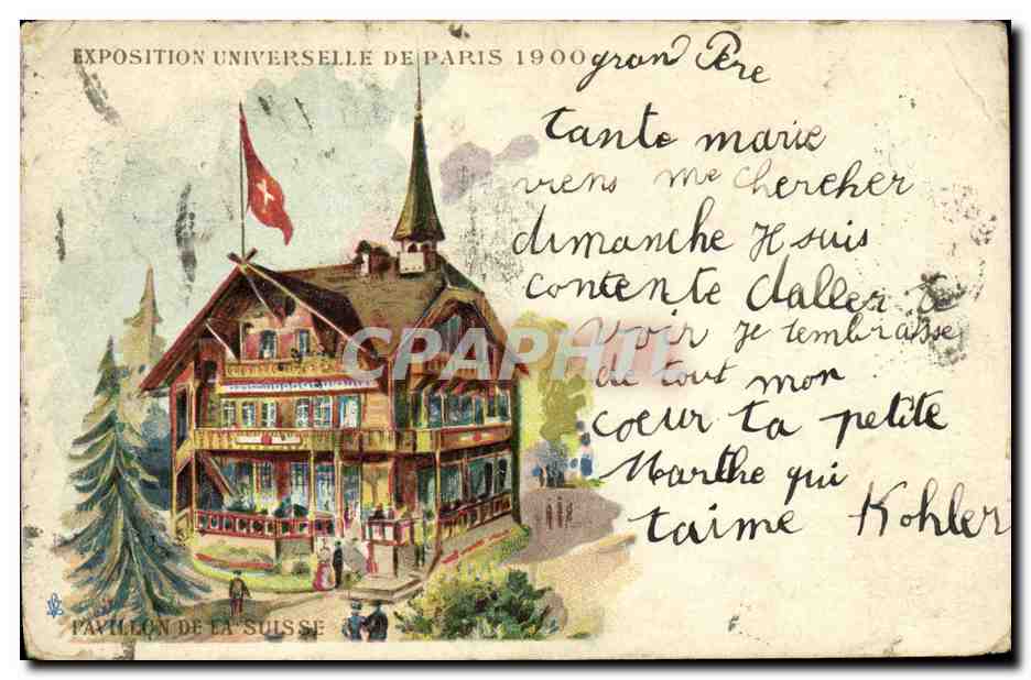 CPA Paris Exposition Universelle De 1900 Pavillon de la Suisse