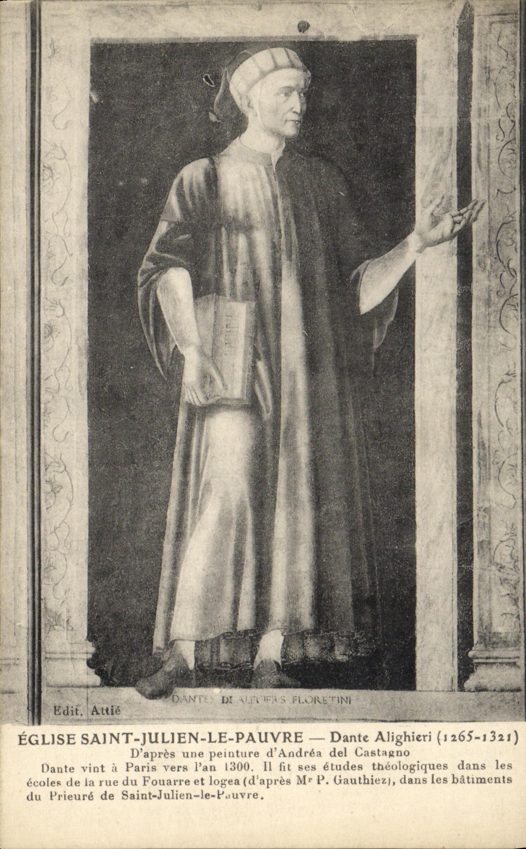 CPA Paris Eglise Saint Julien Le Pauvre Dante Alighieri 