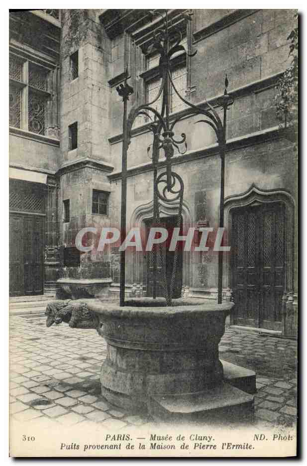 CPA Paris Musee de Cluny Puits Provenant de la Maison de Pierre L Ermite