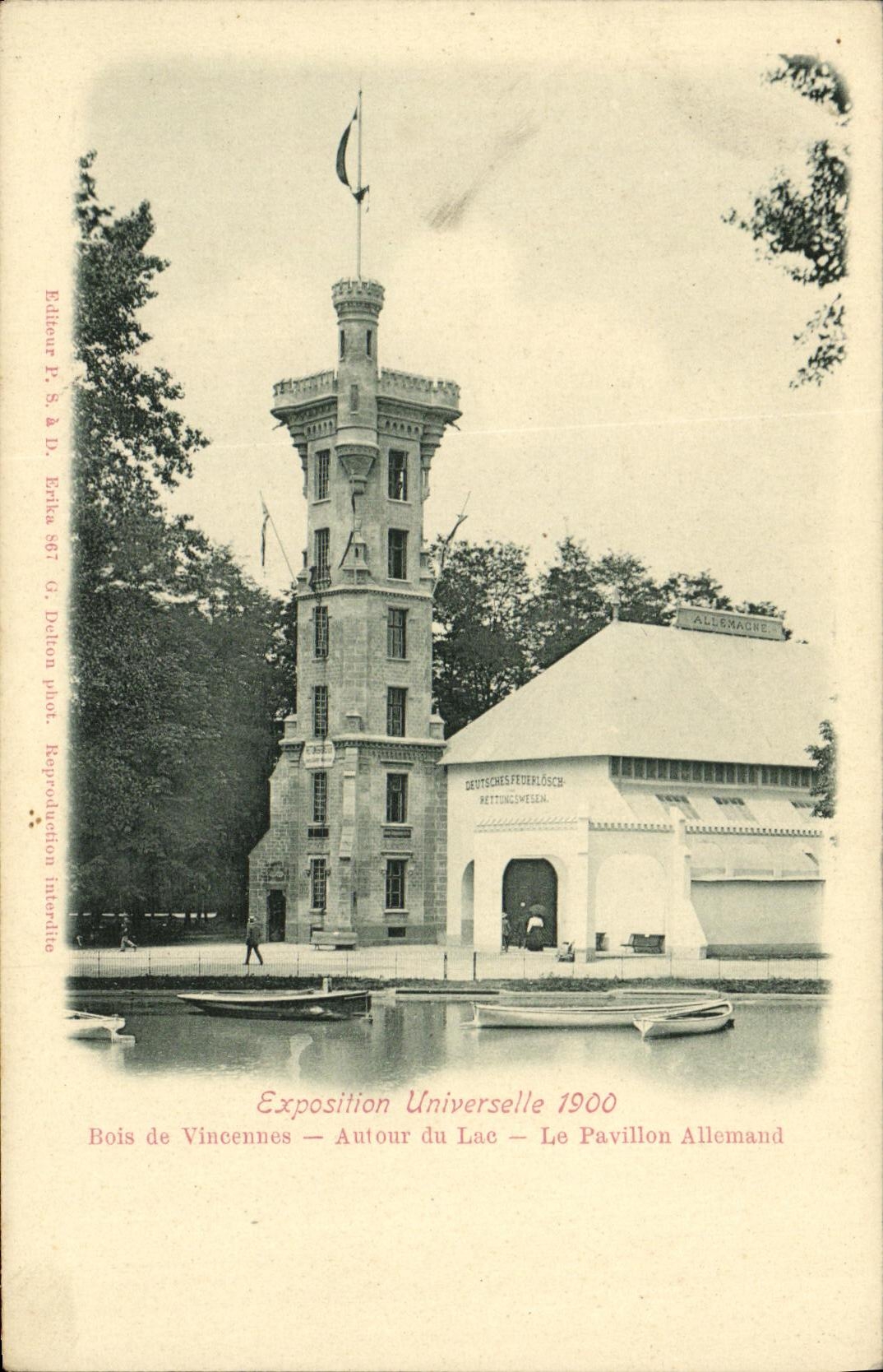 CPA Bois de Vincennes Autour du Lac Le Pavillon Allemand Exposition universelle 1900 