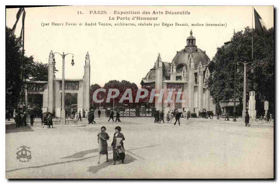CPA Paris Exposition des Arts Decoratifs La Porte d Honneur 