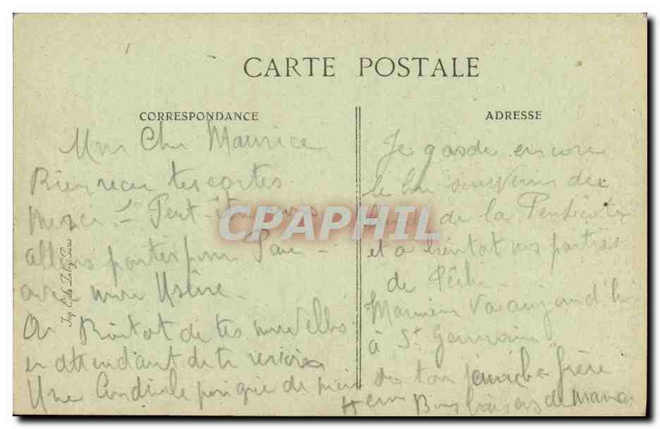 CPA Paris Avenue du Bois Prise de l Arc de Triomphe — Verso