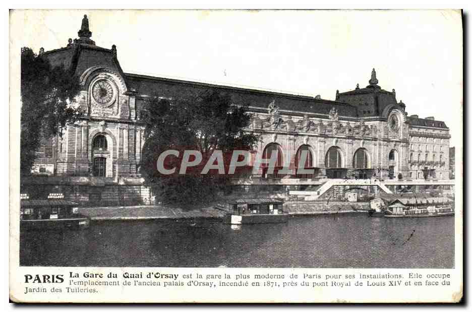 CPA Paris La Gare du Guai d Orsay est Pare la Plus Moderne