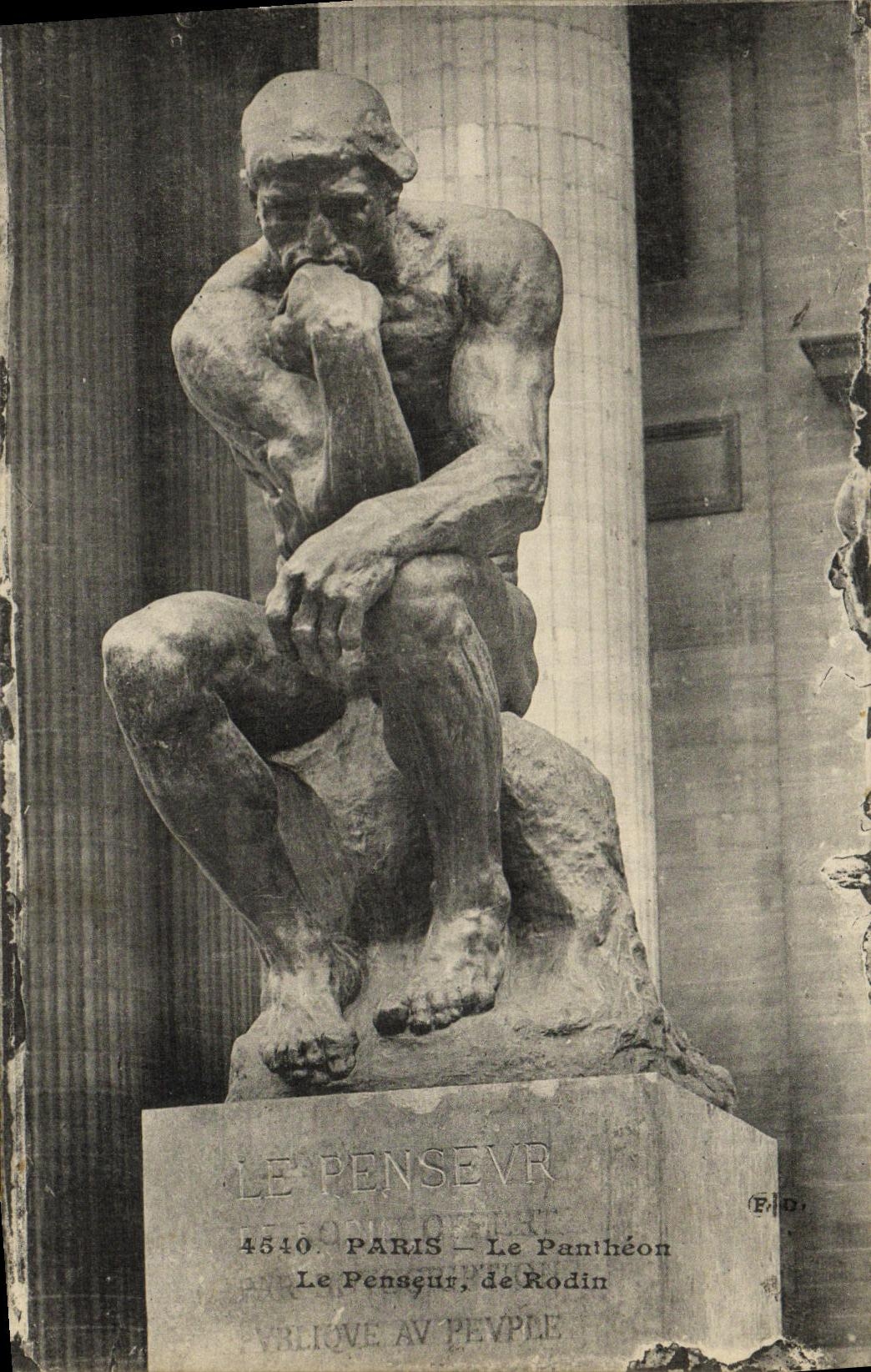 CPA Paris Le Pantheon Le Penseur de Rodin