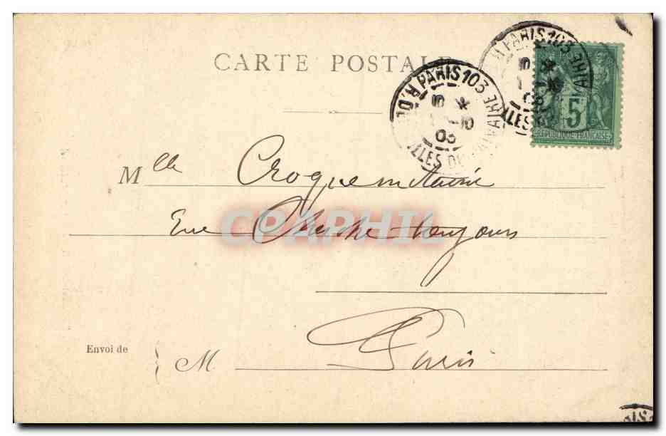 CPA Paris La Saint Chapelle — Rückseite