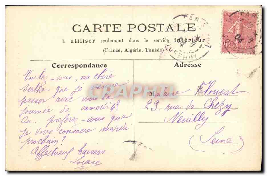 CPA Paris Egllise St Germain des Pres Vue Prise de la Rue de Rennes — Rückseite