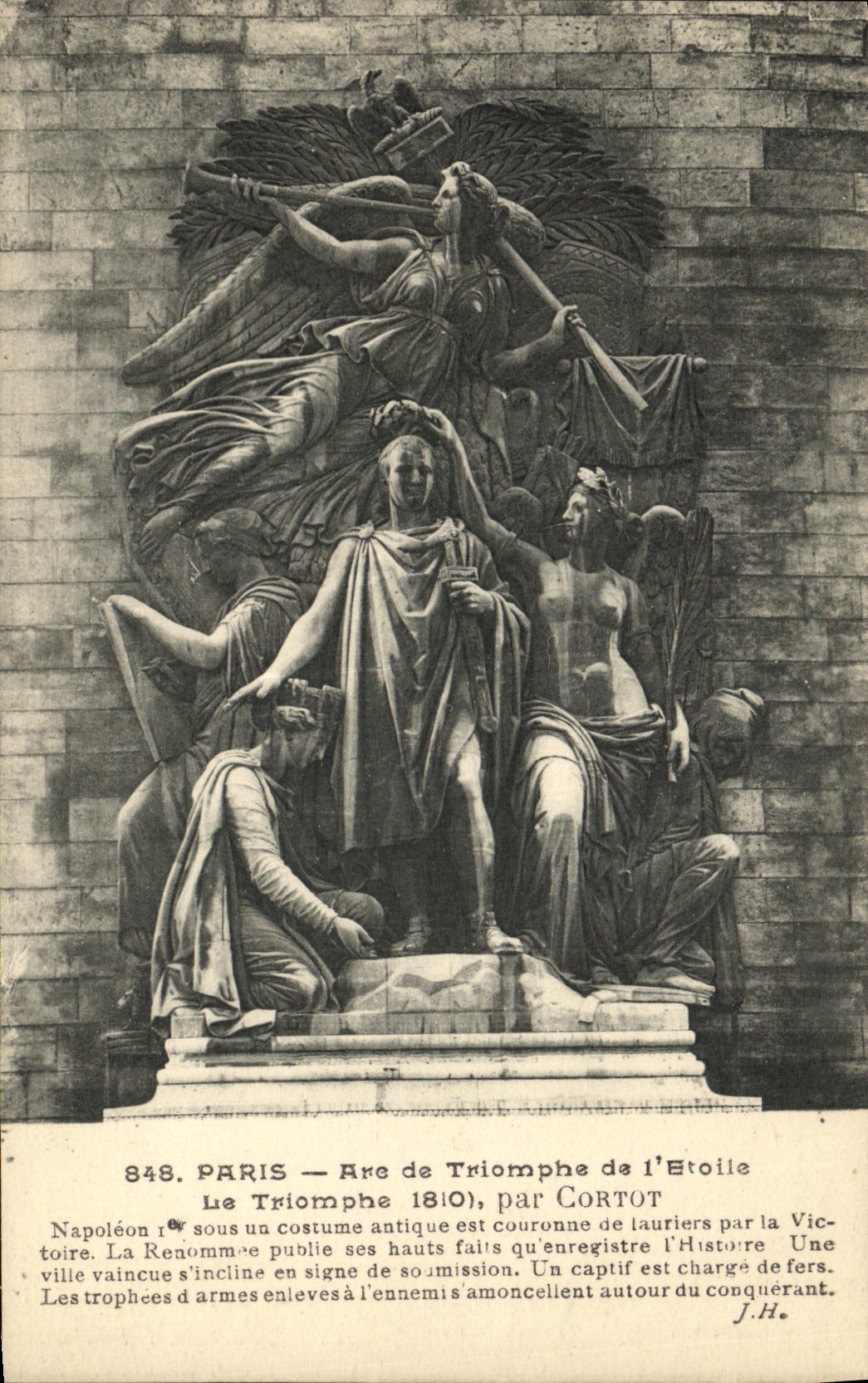 CPA Paris Arc de Triomphe de L Etoile Le triomphe de 1810 par Cortot