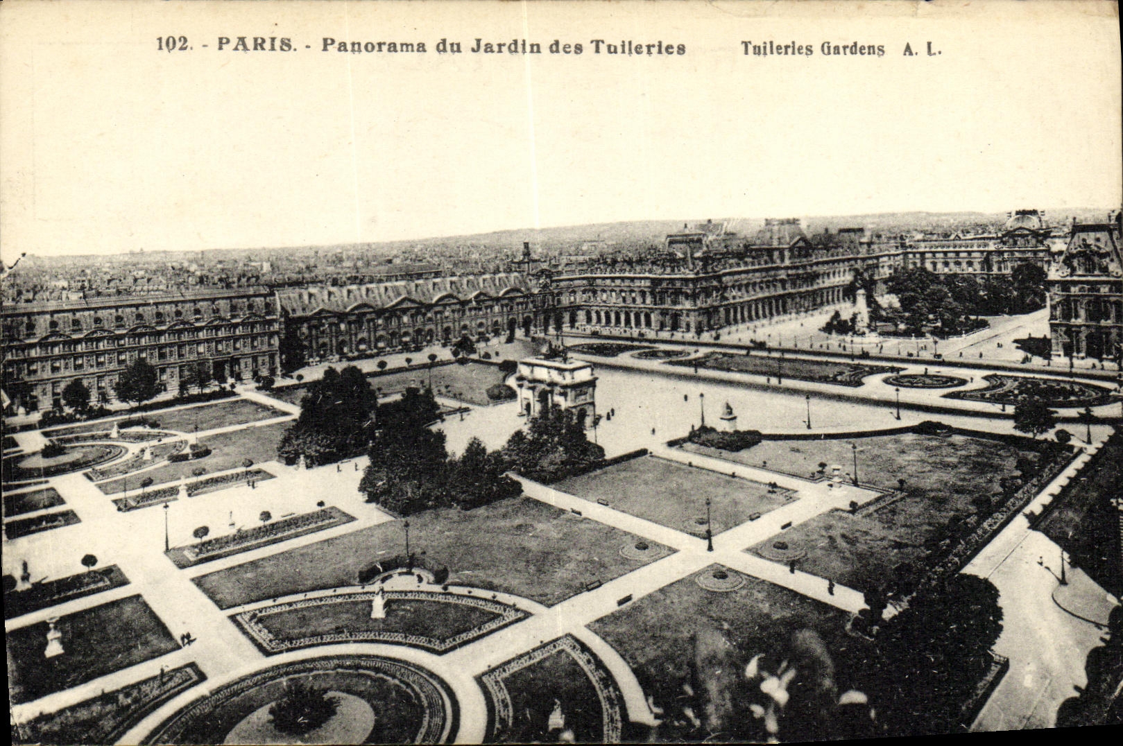 CPA Paris Panorama du Jardin des Tuilerlcs