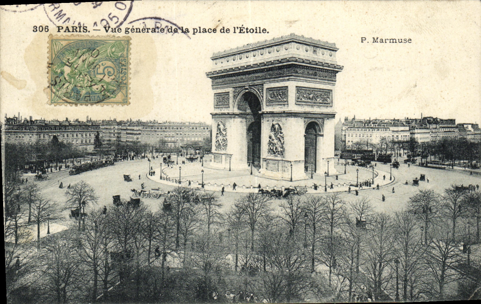 CPA Paris Vue Generale de la Place de L Etoile