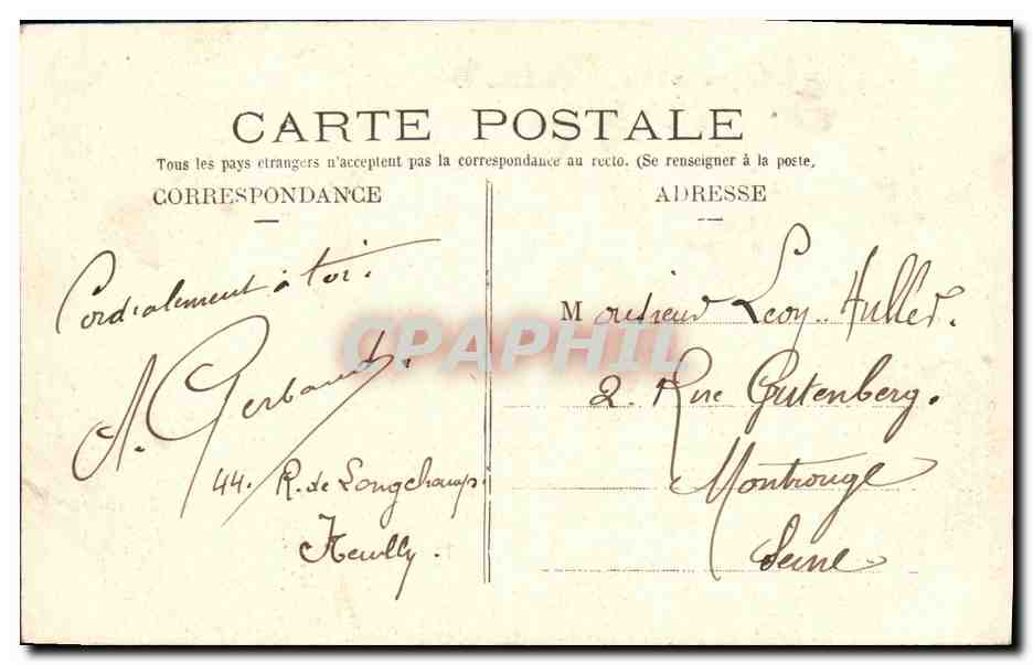 CPA Paris Vue Generale de la Place de L Etoile — Verso