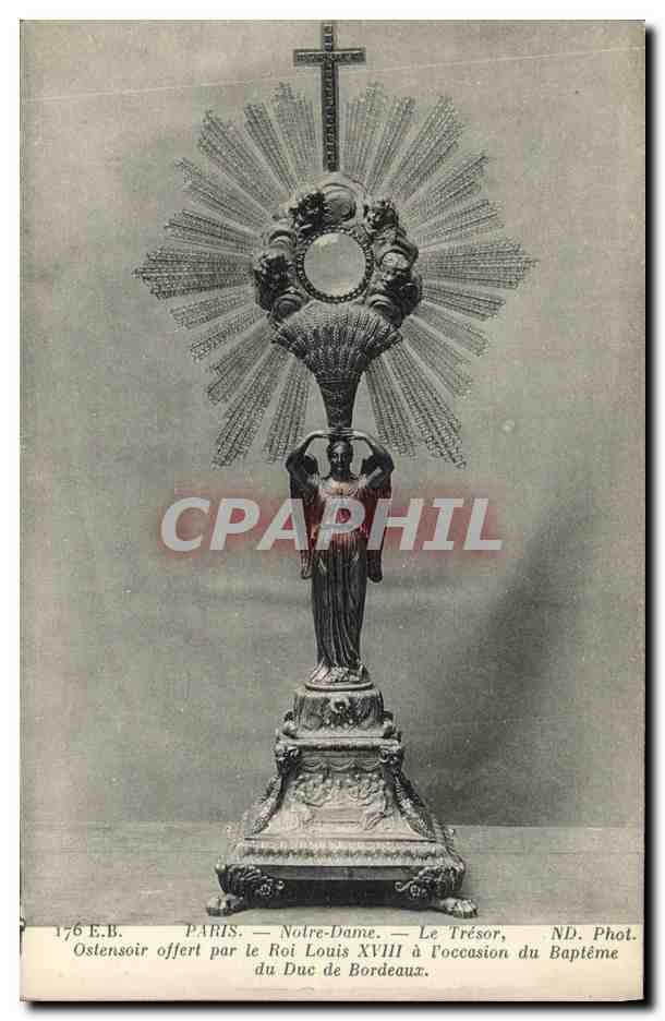 CPA Paris Notre Dame Le Tresor Ostensoir offert par le roi Louis XVIII