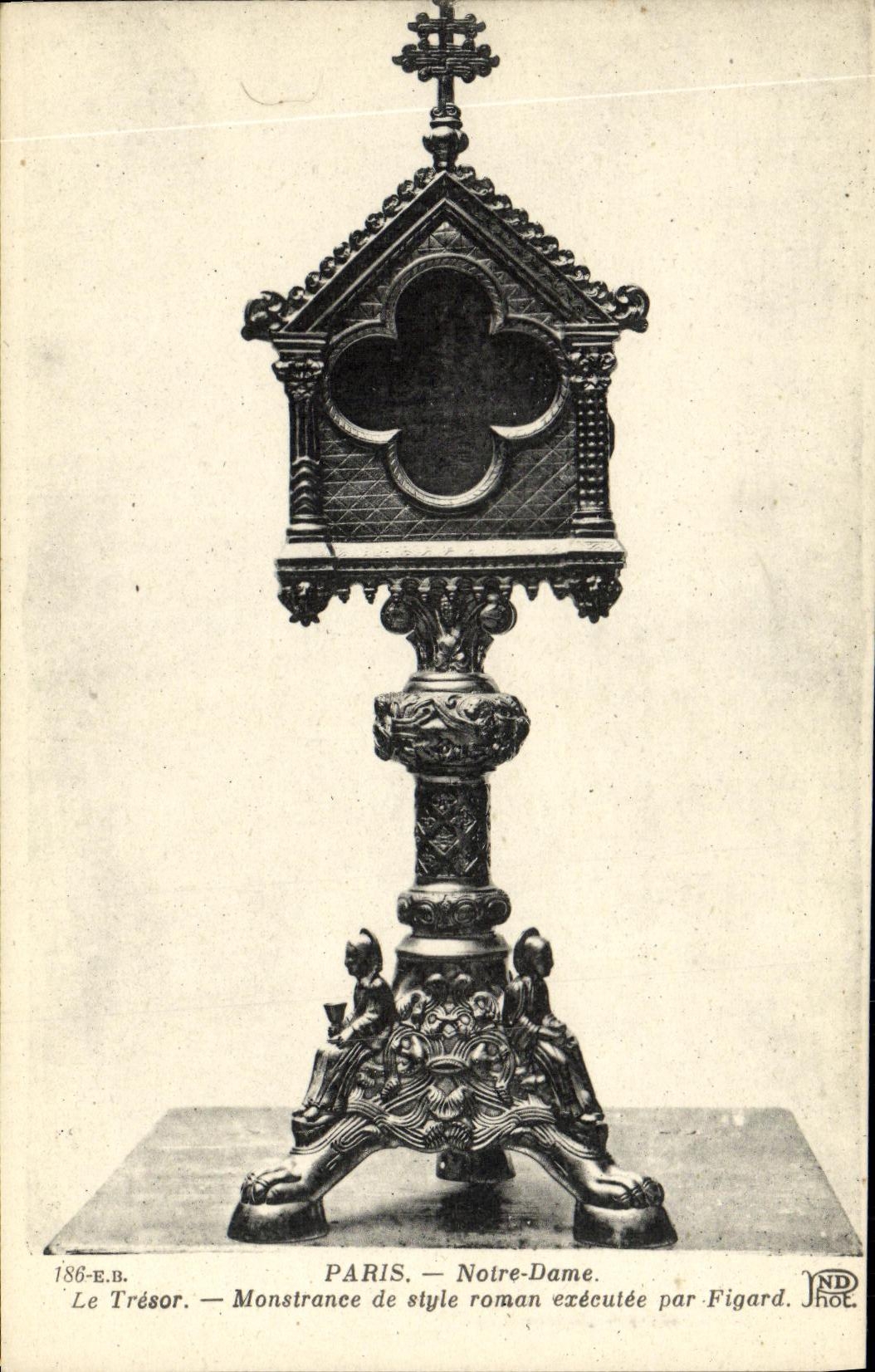 CPA Paris Notre Dame Le Tresor Monstrance de style roman executee par Figard