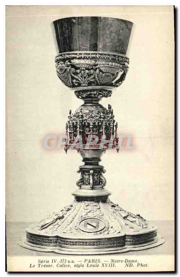 CPA Paris Notre Dame Le Tresor Calice Style Louis XVIII