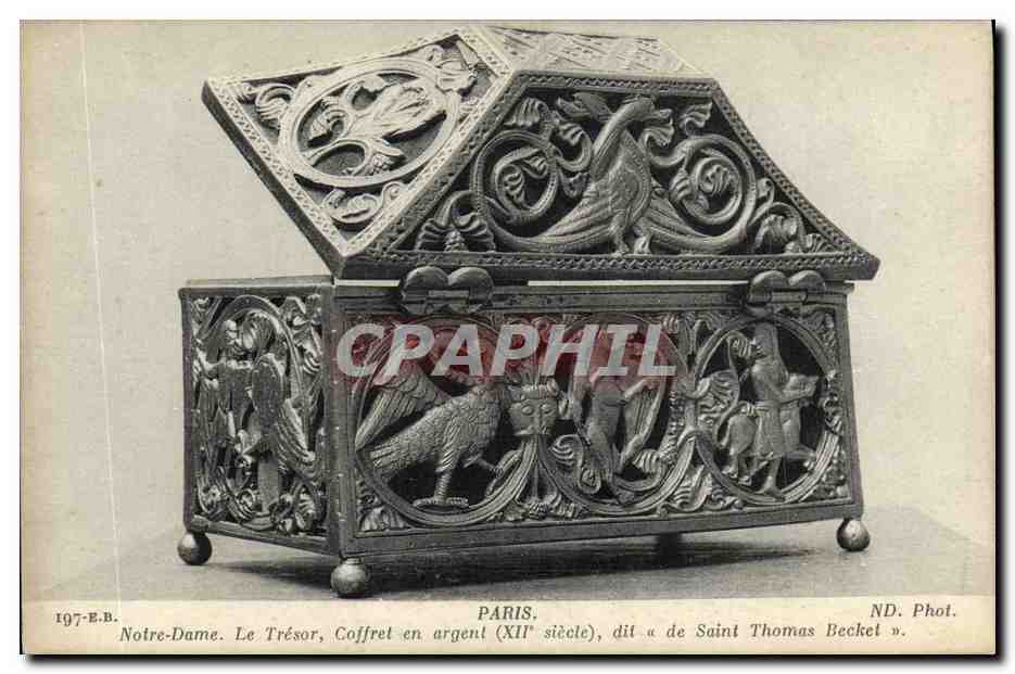 CPA Paris Notre Dame Le Tresor Coffret en argent dite de SAint Thomas Becket