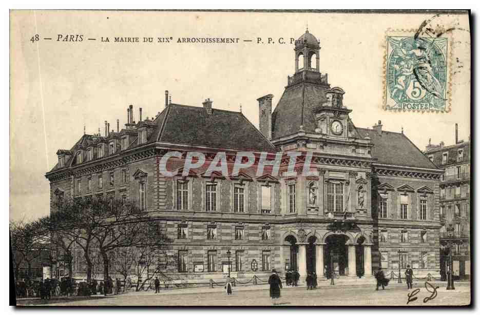 CPA Paris La Mairie du 19eme Arrondissenent