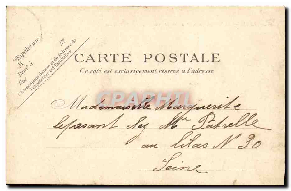CPA Paris La Mairie du 19eme Arrondissenent — Rückseite