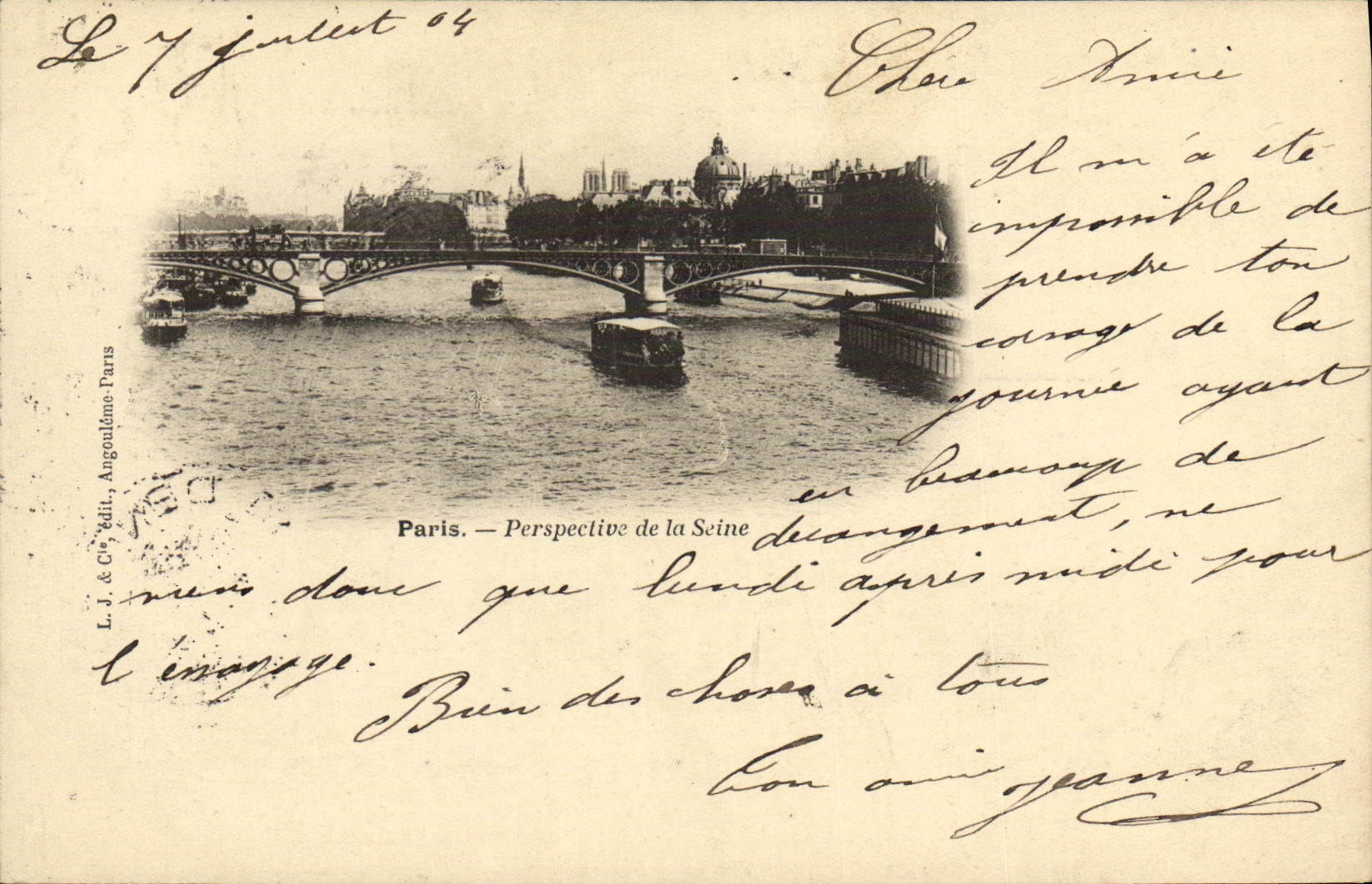 CPA Paris Perspective de la Seine