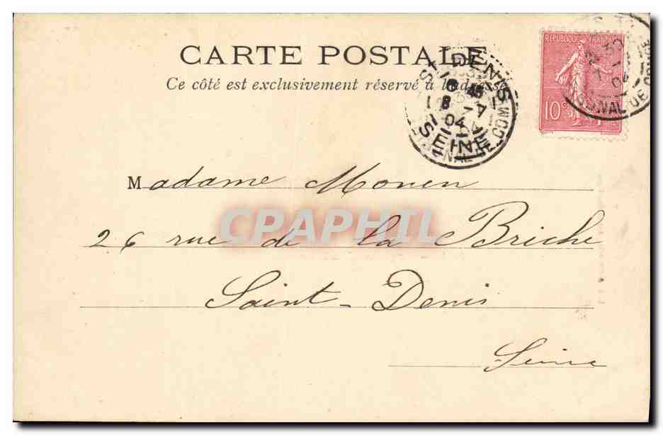 CPA Paris Perspective de la Seine — Rückseite