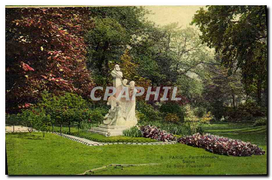 CPA Paris Parc Monceau Statue de Sully prudhomme 