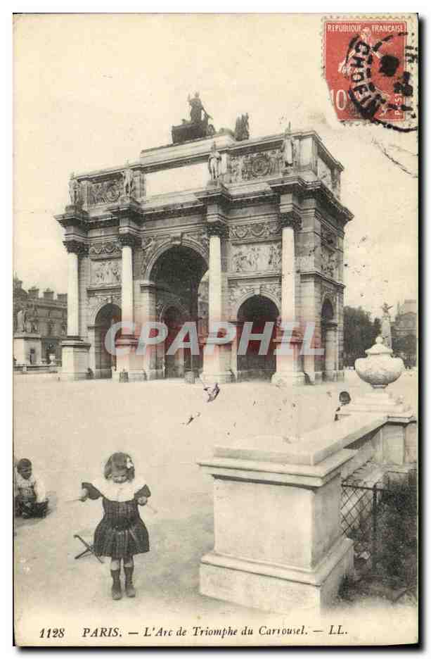 CPA Paris L Arc de Triomphe du Carrousel