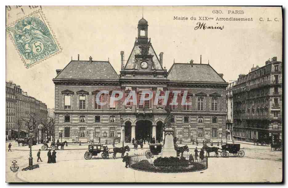 CPA Paris Mairie du 19eme Arrondissement