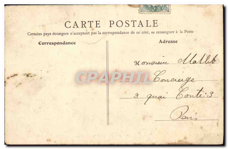 CPA Paris Jardin des Tuileries Tour Eiffel — Verso