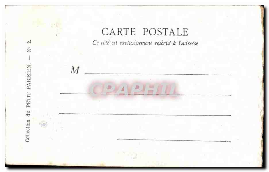 CPA Paris Grand Palais Porte Principale Champs Elysees — Rückseite