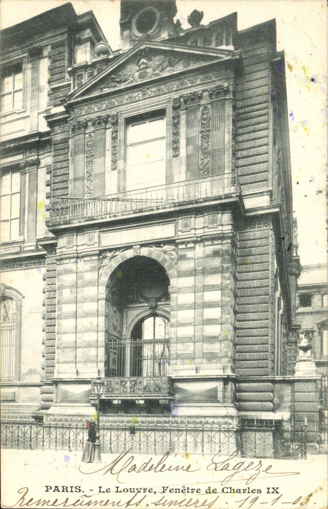 CPA Paris Le Louvre Fenetre de Charles IX