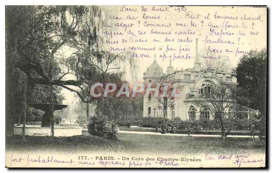 CPA Paris Un Coin des Champs Elysees