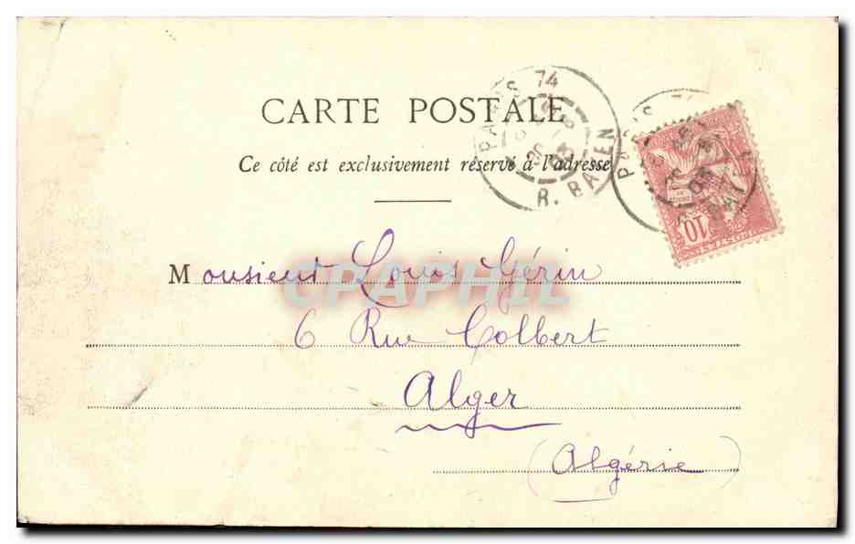 CPA Paris Un Coin des Champs Elysees — Rückseite