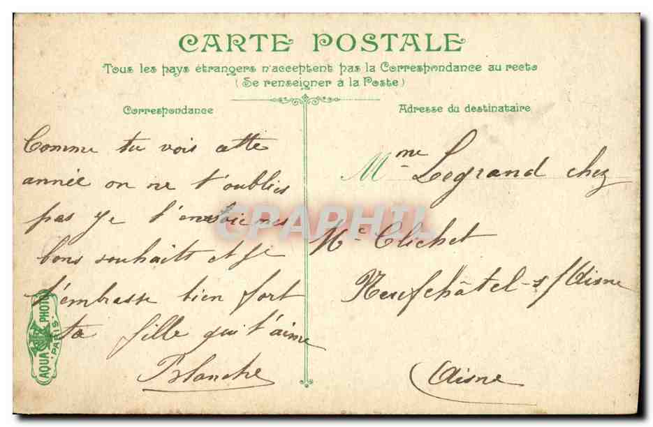 CPA Paris Gare Montparaasse Tramways — Rückseite