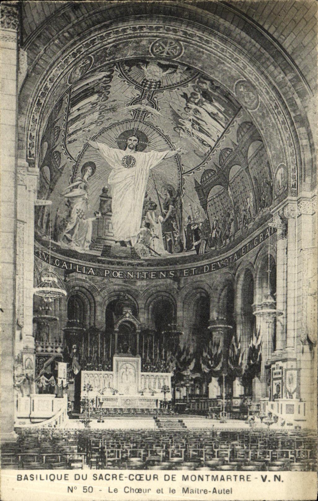CPA Paris Basilique Du Sacre Coeur De Montmartre Le choeur et le maitre autel