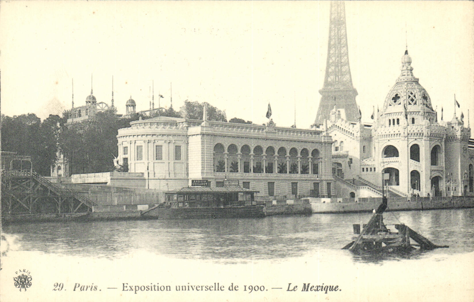 CPA Paris Exposition universelle de 1900 Le Mexique Tour Eiffel