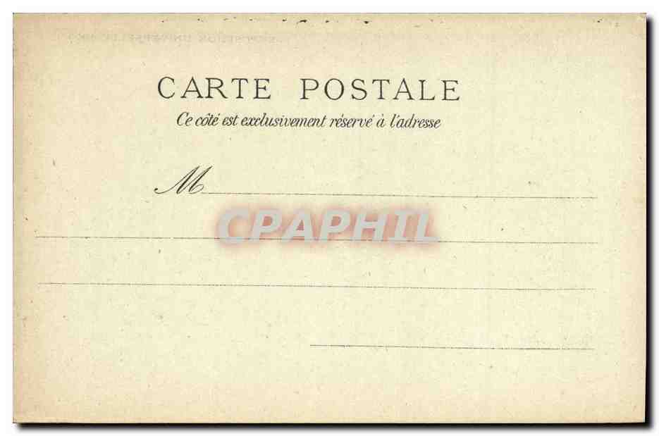 CPA Paris Exposition universelle 1900 Vue a vol d oiseau — Rückseite