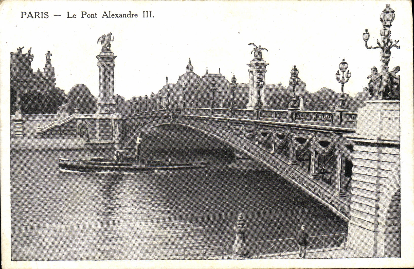 CPA Paris Le Pont Alexandre lll Bateau