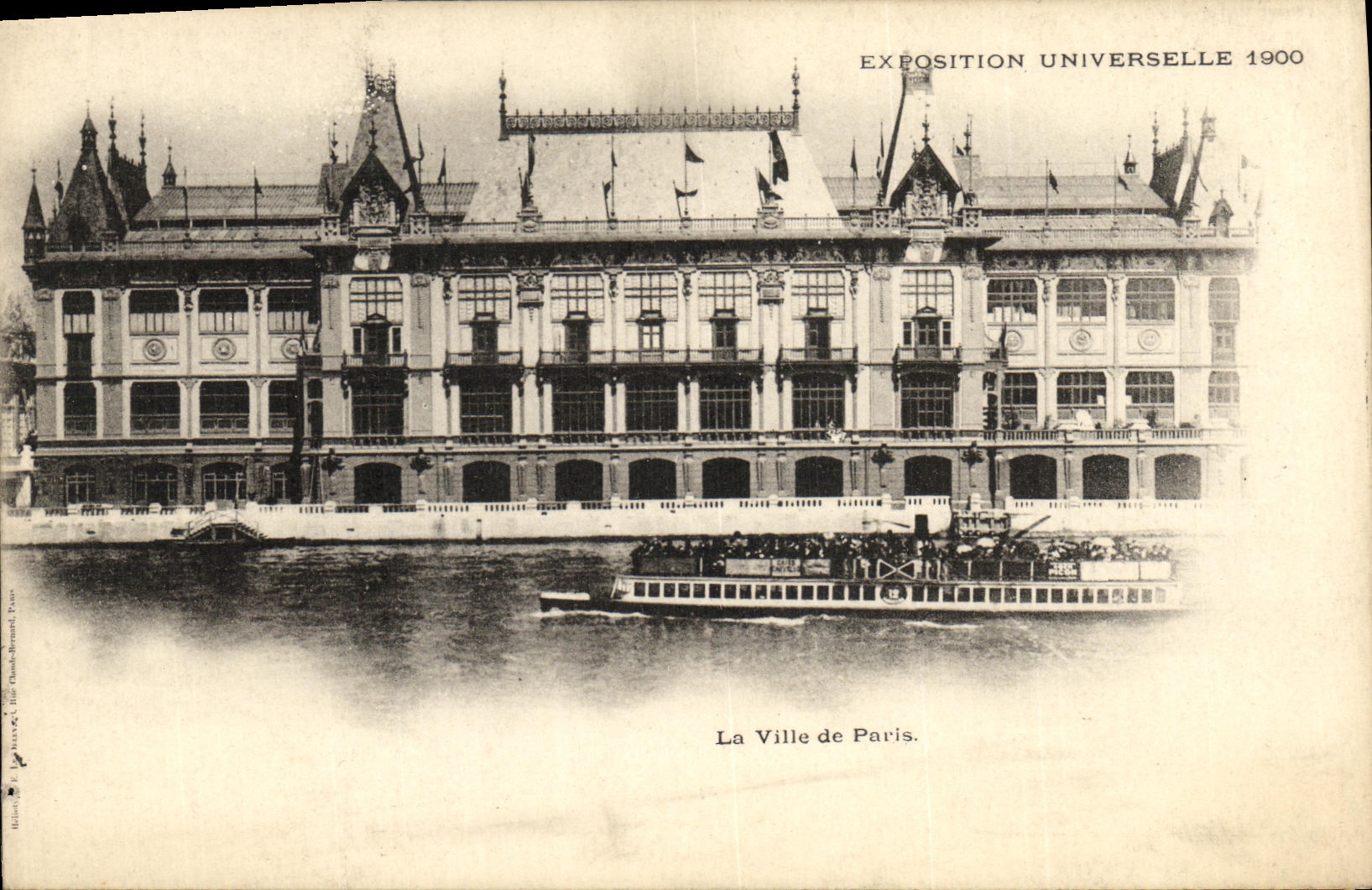 CPA Expoistion Universelle de 1900 La Ville de Paris Bateau