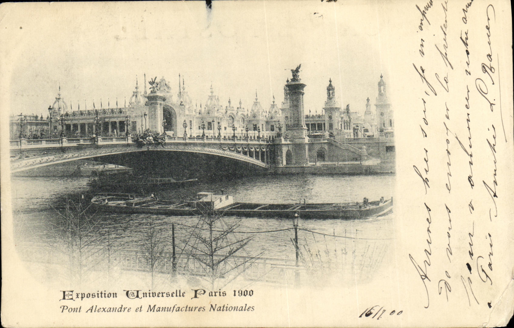 CPA Exposition Universelle Paris 1900 Pont Alexandre et Manufactures Nationales