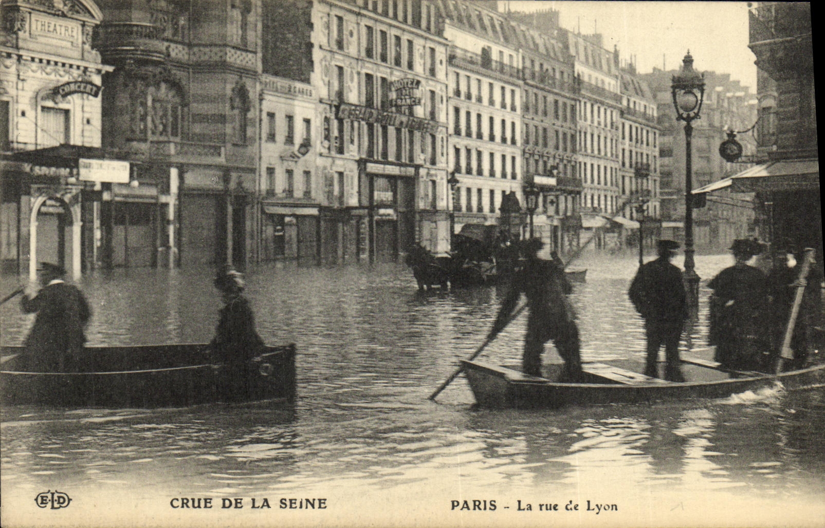 Überschwemmung der Seine — Paris - Die Rue de Lyon — ELD