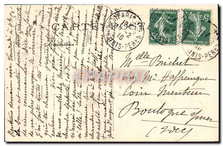 CPA Paris Inondations de Janvier Le Pont Henri IV La foule — Rückseite